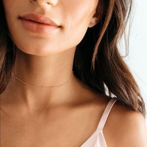 Dainty Gold Choker - Ball Chain Choker Necklace Satellite Bead Necklace Choker